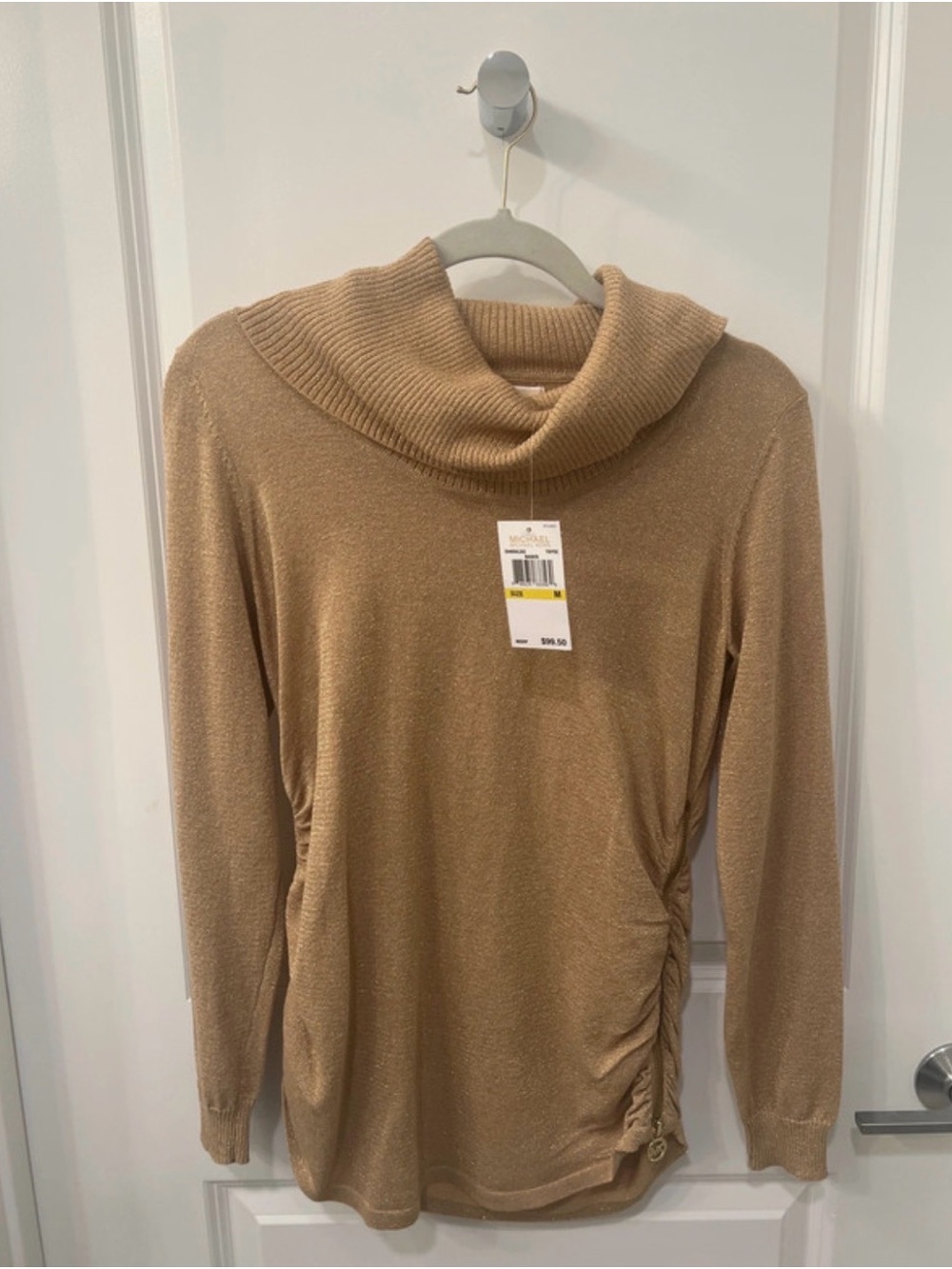 Michael Kors Tan Cowl Neck Long Sleeve Sweater